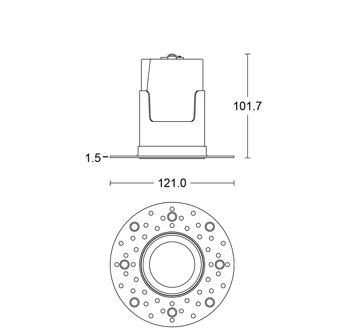 JCC Lighting JC010036WH Fireguard Next Generation Plaster-in Unlamped Downlight IP65 White