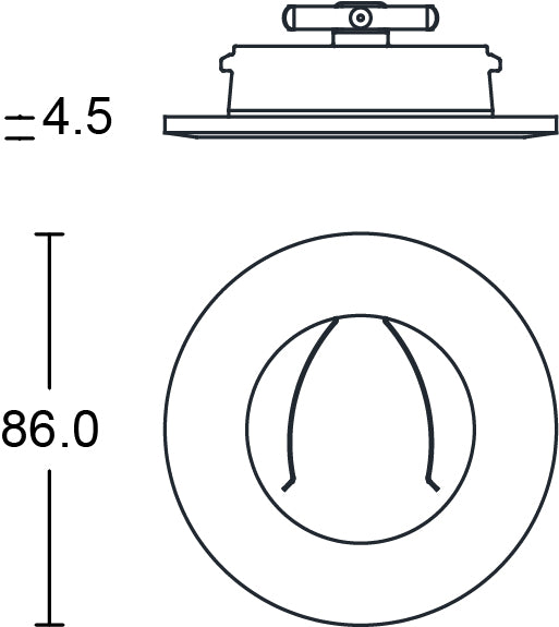 JCC Lighting JC010028/BLK Fireguard Next Generation Anti-Glare Bezel IP65 Black