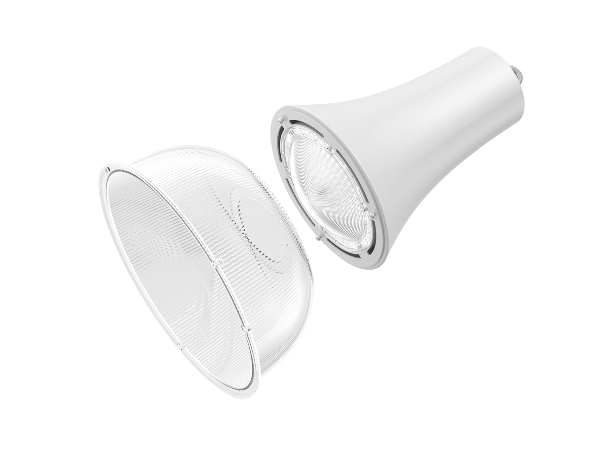 JCC JC040502WHWPR Retail Pendant 20/40/60W 3CCT 3/4/57K IP44 White Prismatic Reflector