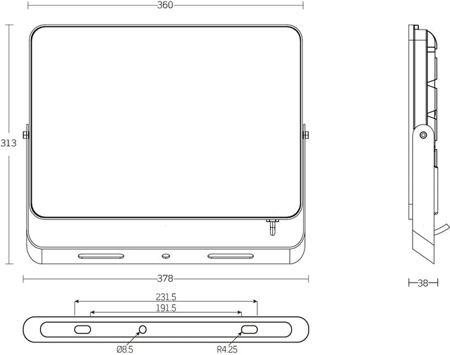 JCC Lighting JC050007 Toughflood Commercial 150W 16300lm 109lpcW 4000K IP65 Black