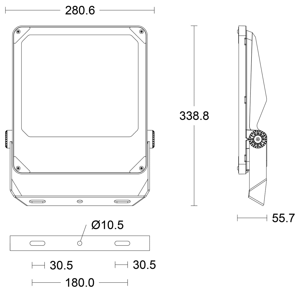 JCC JC050012 Toughflood Pro Symmetric Commercial 150W IP65 4000K Black