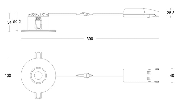 JCC Lighting JC1013/WH V50™ Pro Retrofit 100mm Fire-rated LED Downlight 6W IP65 3000/4000K White