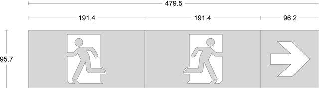 JCC Lighting JC110003 Emergency Bulkhead self-test 2W IP65 6500K White Maintained / Non-maintained