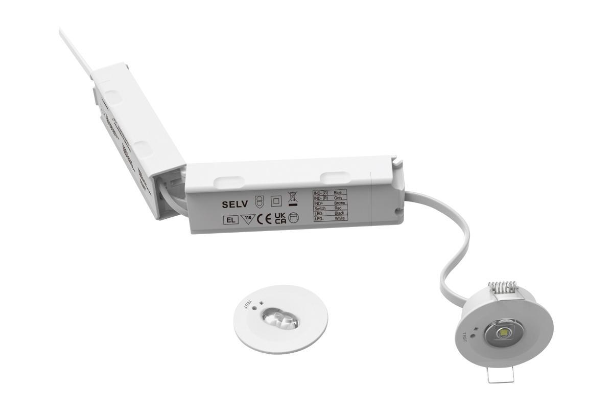 JCC JC110008 Emergency downlight 1W Non-maintained Self-test IP20 6500K