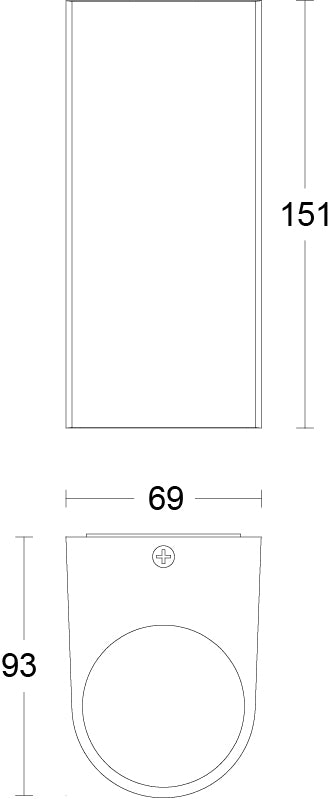 JCC Lighting JC17051ANTH GU10 Curve Up/Down Wall Light Anthracite