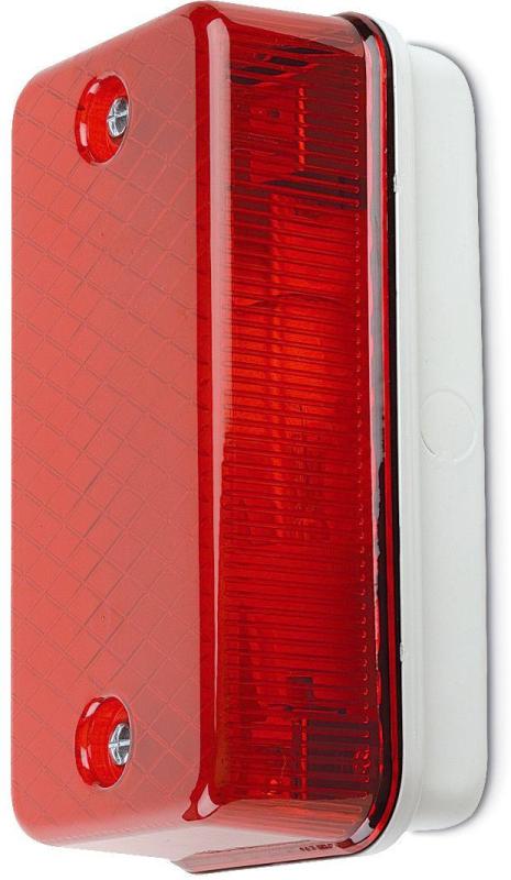 JCC Lighting JC40007RD Astra Mains IP65 Bulkhead Halogen ES 70W E27 Grey/Red