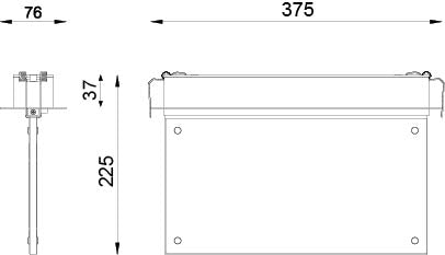 JCC Lighting JC50326 Recessed Exit Blade Maintained 3M IP20 without legend
