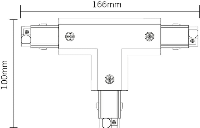 JCC Lighting JC88112WH Mainline 3 Circuit Track End Cap White