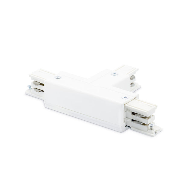 JCC Lighting JC88110WH Mainline 3 Circuit Track 'T' Connector Left Side Earth White