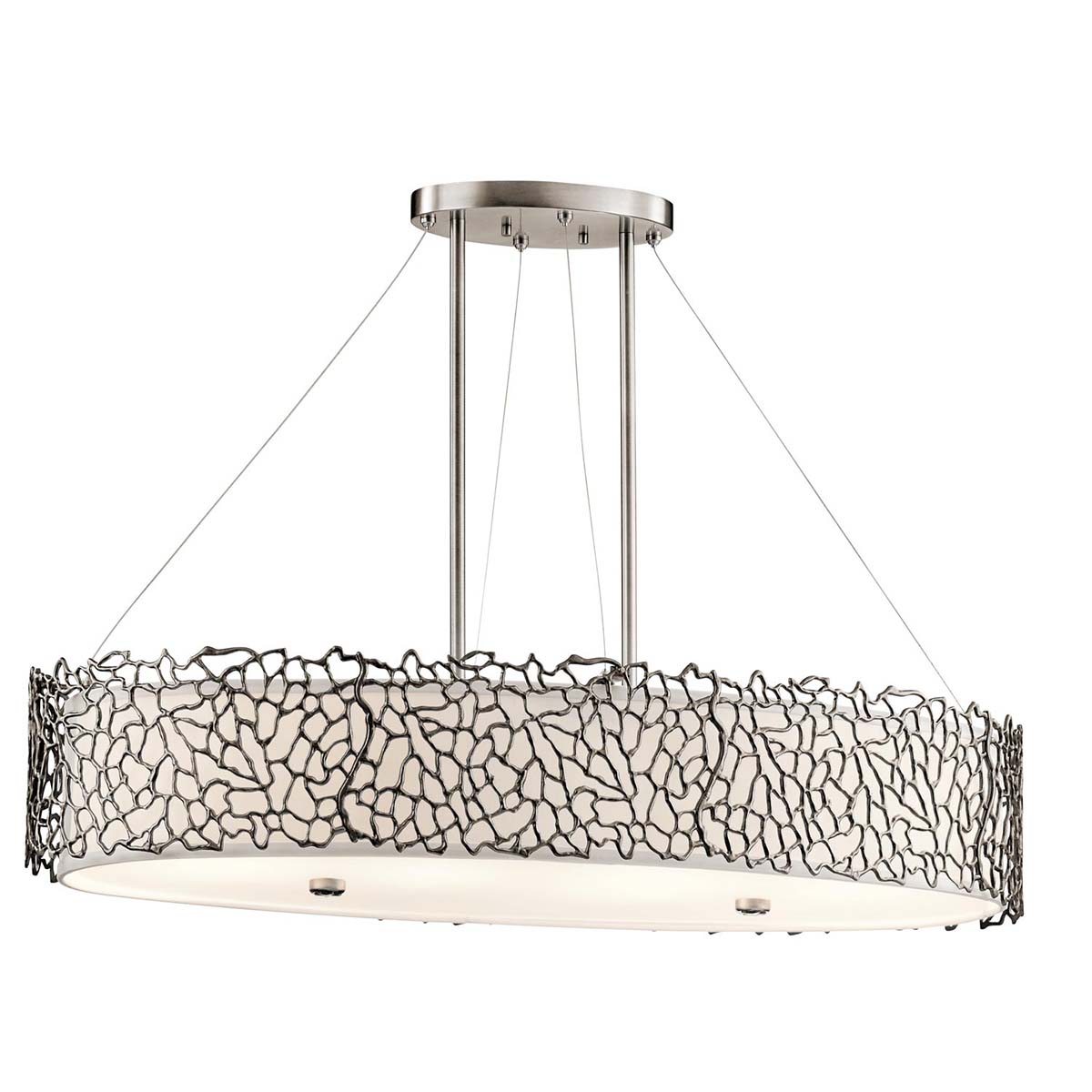 Kichler Silver Coral 4 Light Oval Island Light KL-SILVER-CORAL-ISLE