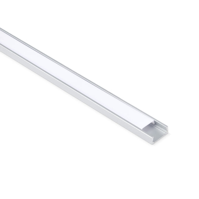 JCC Lighting JC121375 Slimline Aluminium profile Surface mounted 0.5 meter opal diffuser