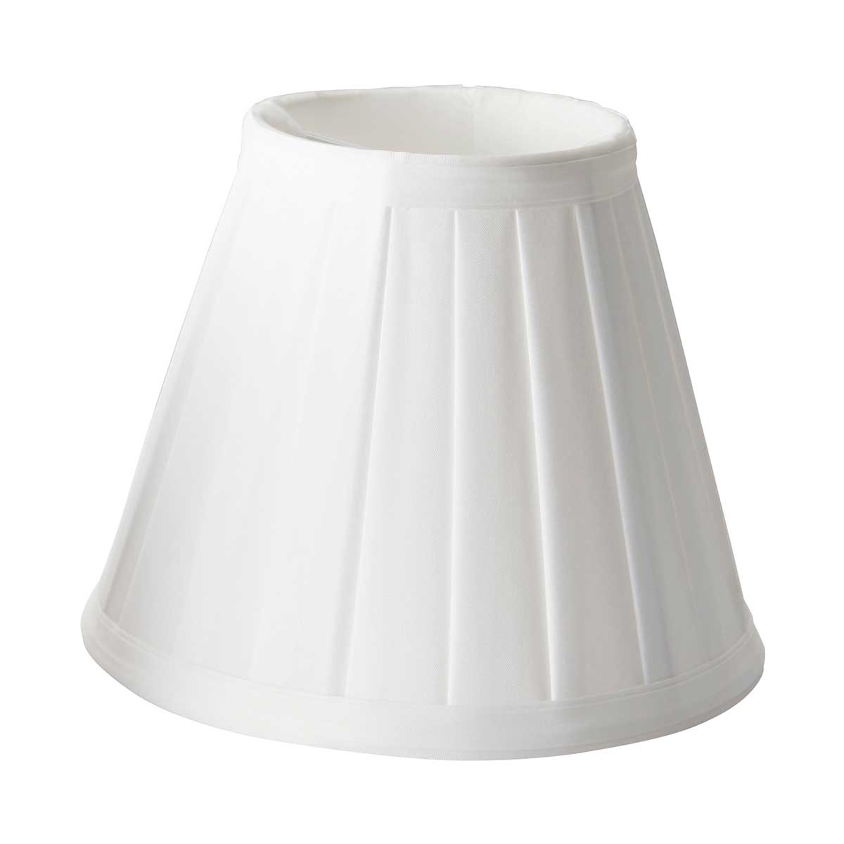 Elstead Lighting Clip Shades Pleated White Candle Shade LS162-WHT