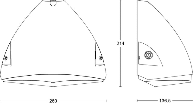 JCC Lighting JC130011 Novium LED Wall Pack 7/8/10/12W IP65 IK10 3000/4000K Black Emergency