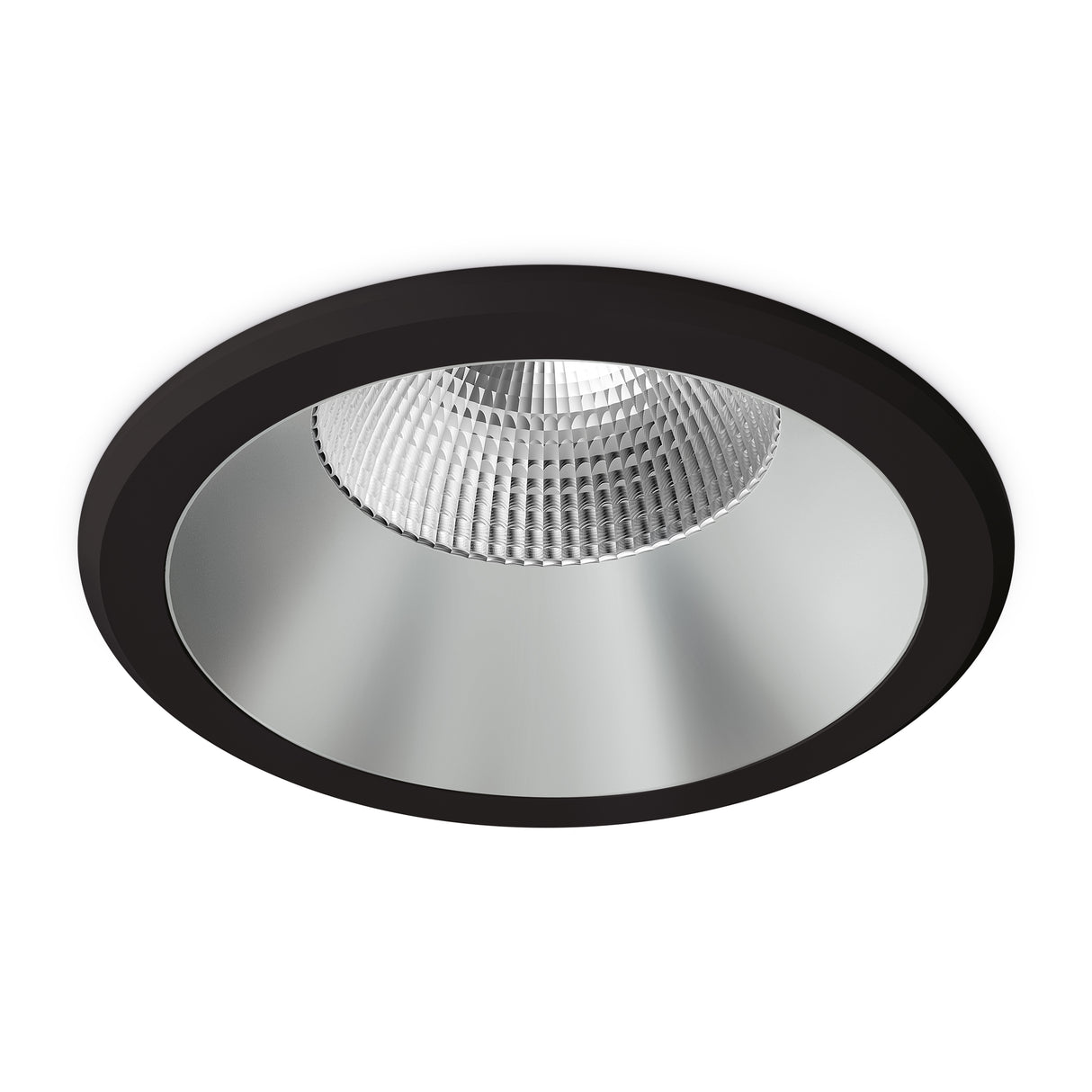 JCC JC73054 Parluma downlight 140mm 9W/12W 3K/4K/57K IP65 Black bezel Silver ref Non-dim