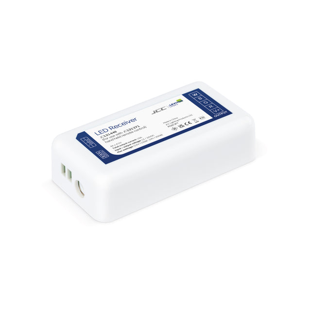 JCC Lighting Part Number JC121448 RGBW 2.4G RF LED Receiver RGBW 2.4G RF LED Receiver For use with JC121449 Remote control, Hand held