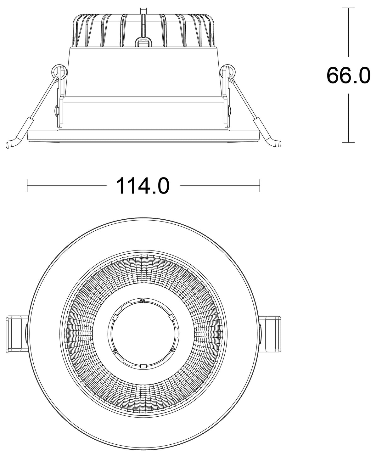 JCC JC74000 Rakula downlight 114mm 7W/10W 3000K/4000K/5700K IP65 TP(a) Non-dim