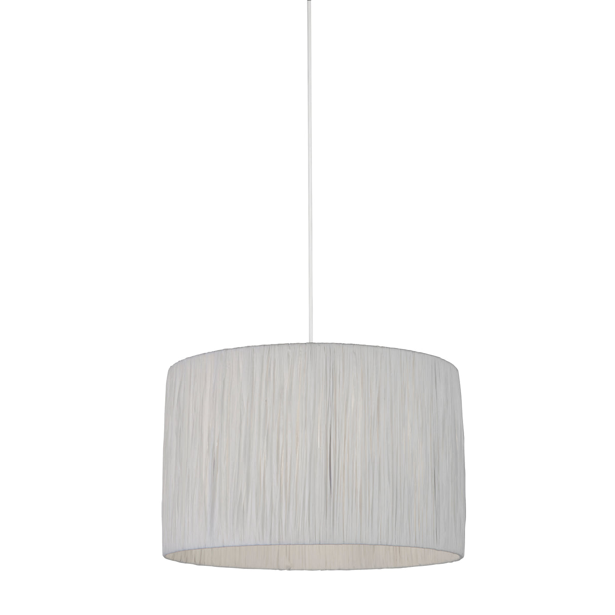Searchlight Electric Raffia Drum Shade 35CM - White SO701872