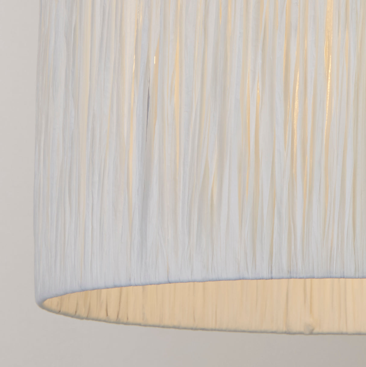 Searchlight Electric Raffia Drum Shade 35CM - White SO701872