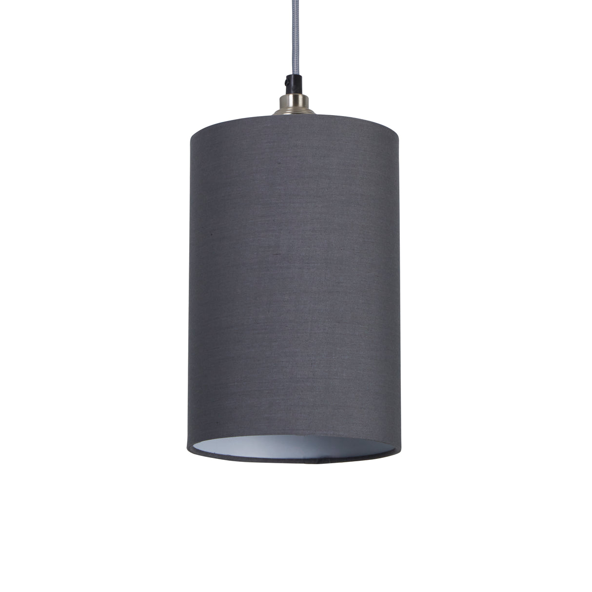 Searchlight Electric Clyde Cylinder Shade 16cm - Charcoal SO701898