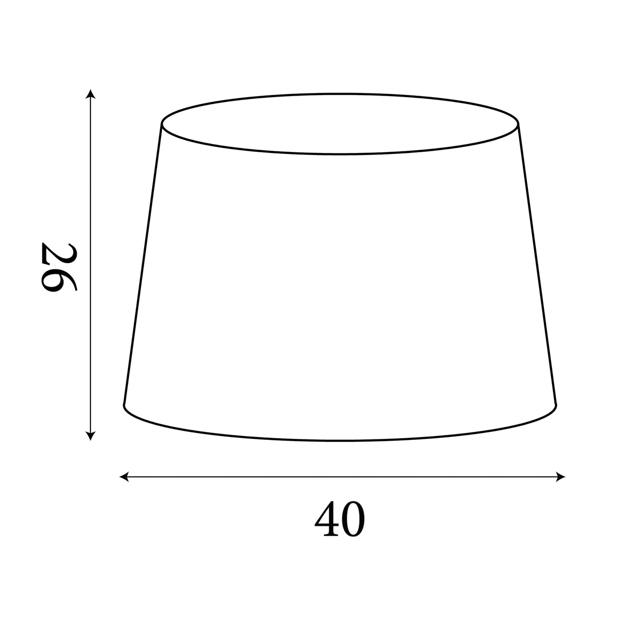 Searchlight Electric TC TAPERED SHADE 40CM WHITE SO701914