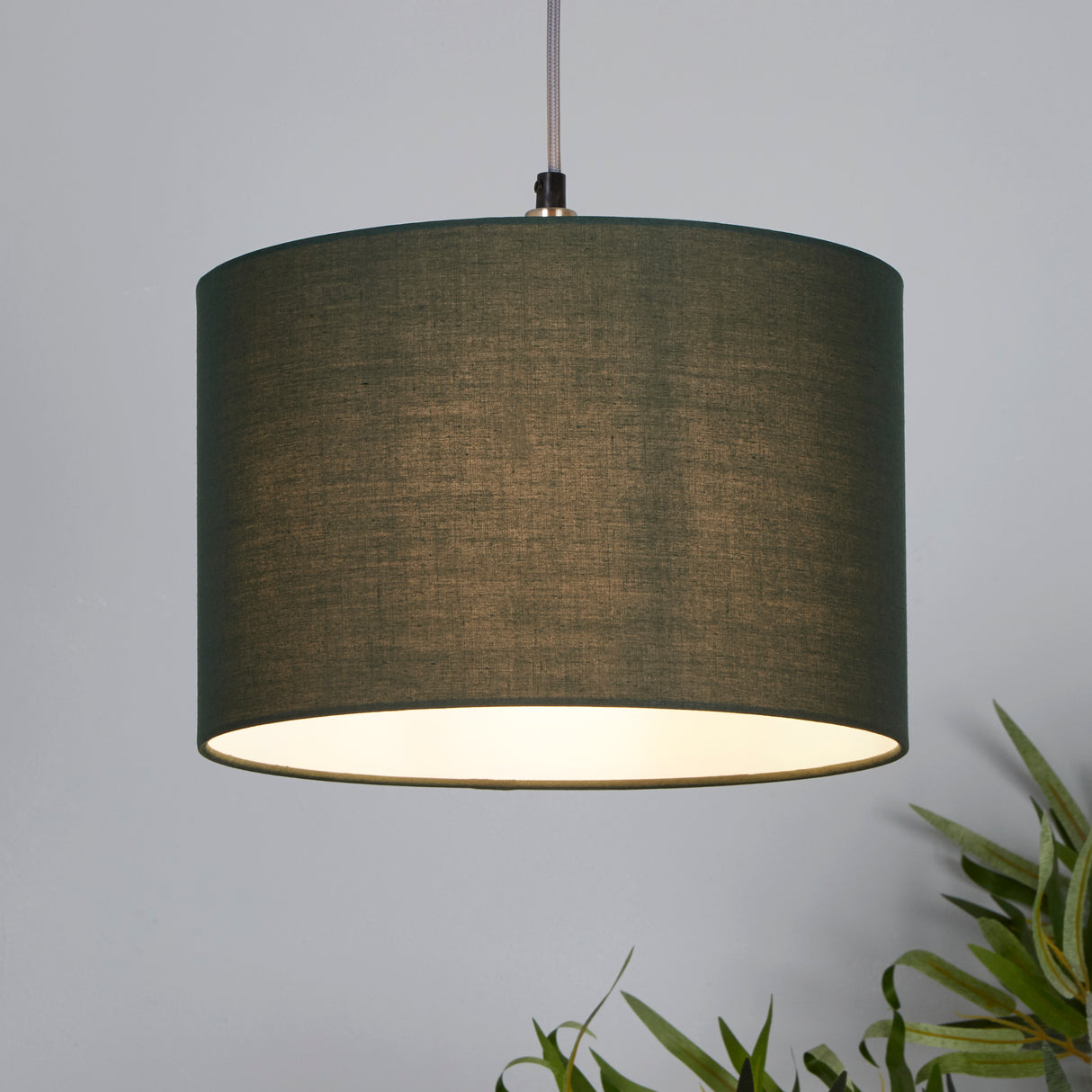 Searchlight Electric Clyde Drum Shade 30cm - Emerald SO701917