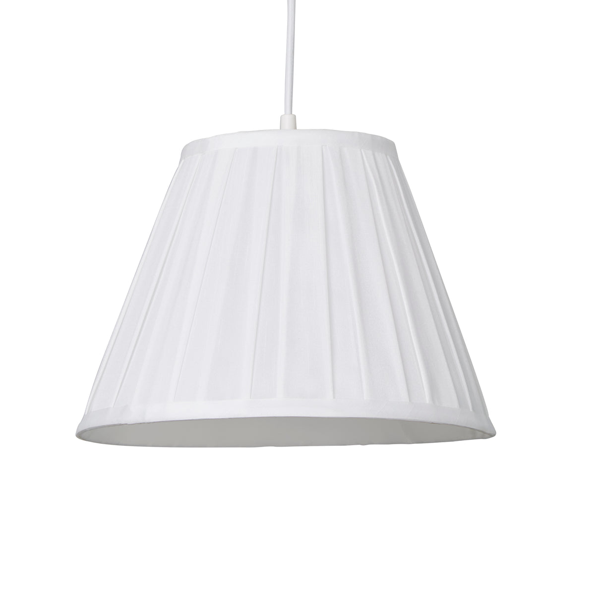 Searchlight Electric Raye Taper Pleat Silk Shade 30Cm White SO701935
