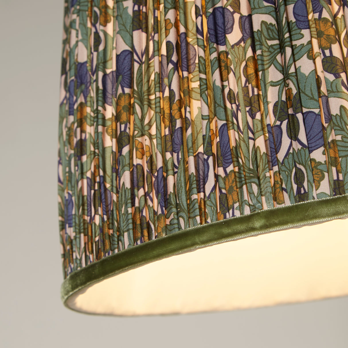 Searchlight Electric Vintage Print Shade Ochreÿ 30cm SO701955