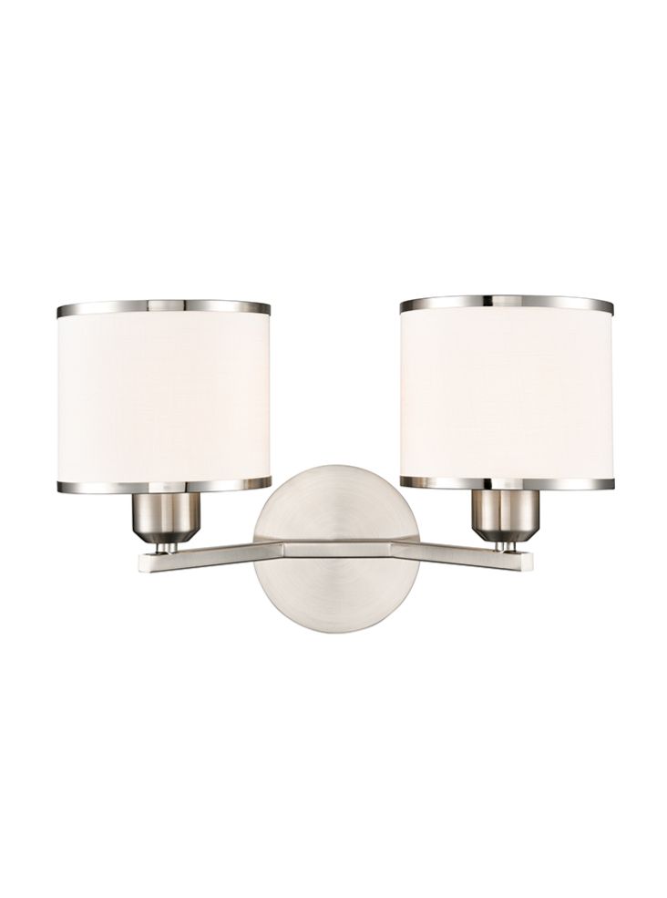 Franklite Sirius 2lt Wall Bracket in Satin Nickel Sirius part no - FL2495-2