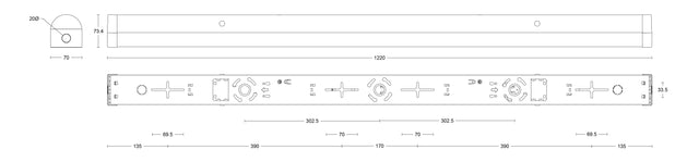JCC Lighting JC100106 Skypack™ Pro 4ft Single 20W IP20 4000K 1-10V WOP