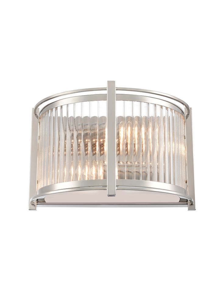 Franklite Sloane wall light in polished nickel Sloane part no - FL2505-2