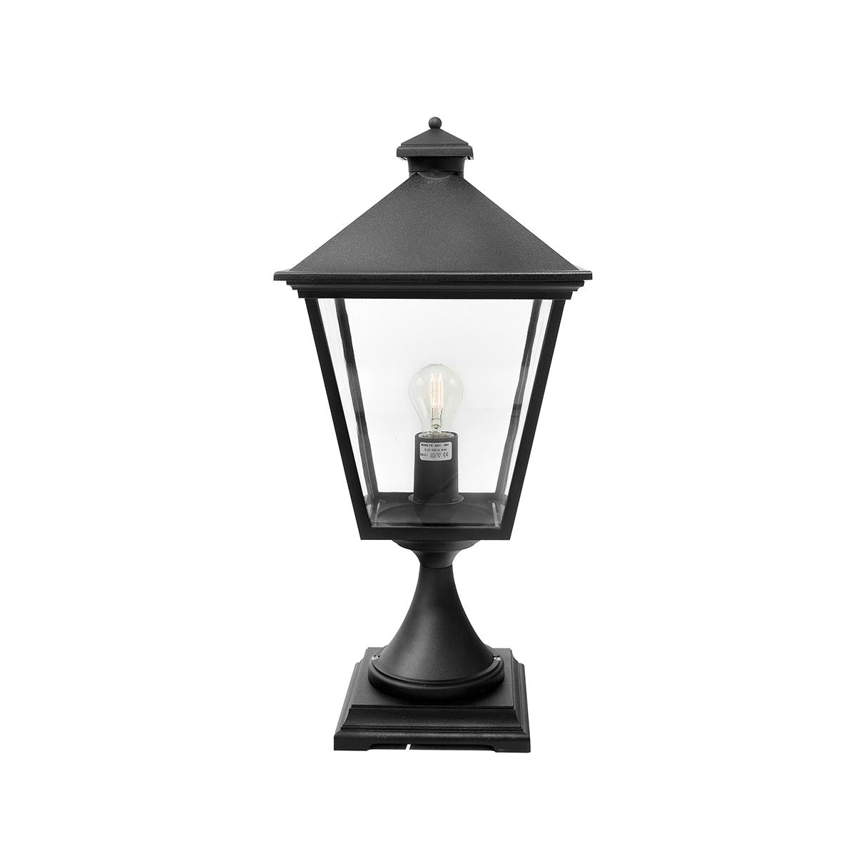 Norlys Turin Grande 1 Light Pedestal - Black TG3-BLACK