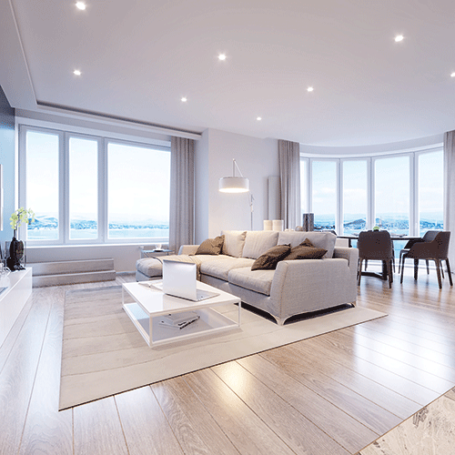 JCC Lighting JC1001/3B V50 Fire-rated LED downlight 6W 700lm IP65 3 Bezels