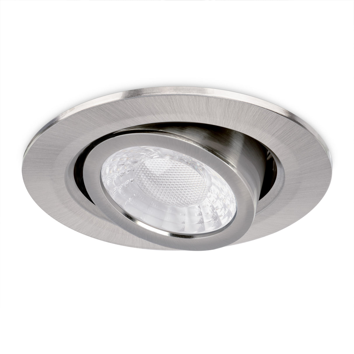 JCC Lighting JC1102/BN X50 Fire rated Tilt downlight 3W/5W IP65 3000/4000/5700K 400/650 lms Brushed nickel