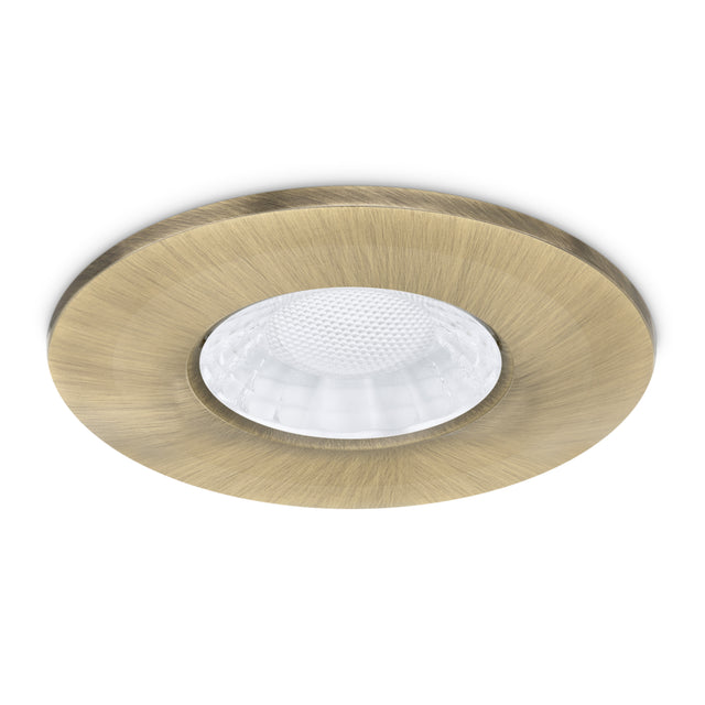 JCC Lighting JC1107/BR X50 Fire rated downlight Bezel Aluminium Brass