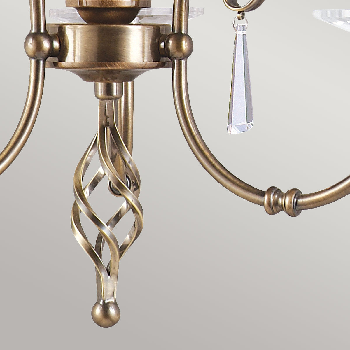 Elstead Lighting Chandelier from the Aegean range. Aegean 3 Light Chandelier Product Code = AG3-AGED-BRASS