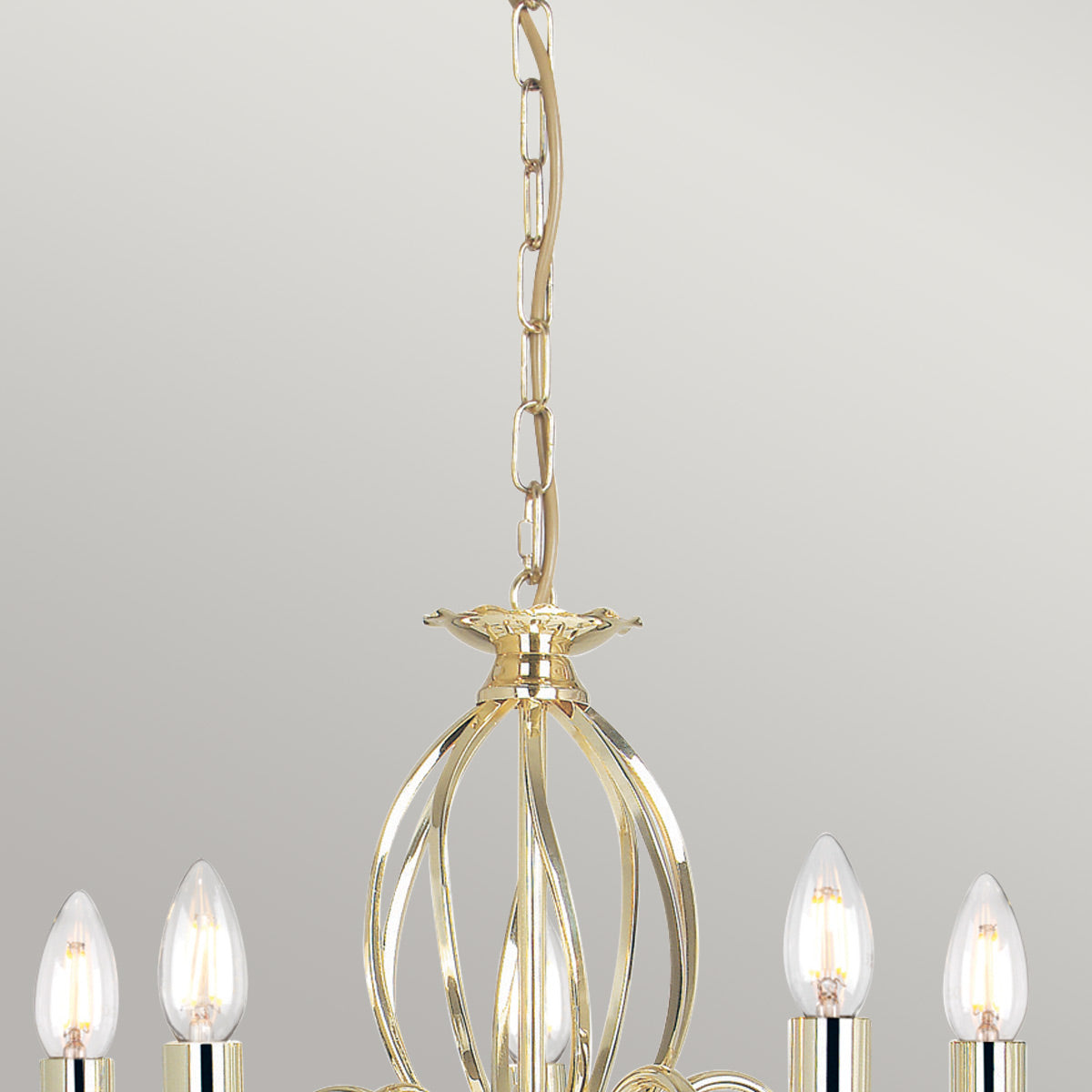 Elstead Lighting Aegean 5 Light Chandelier AG5-POL-BRASS