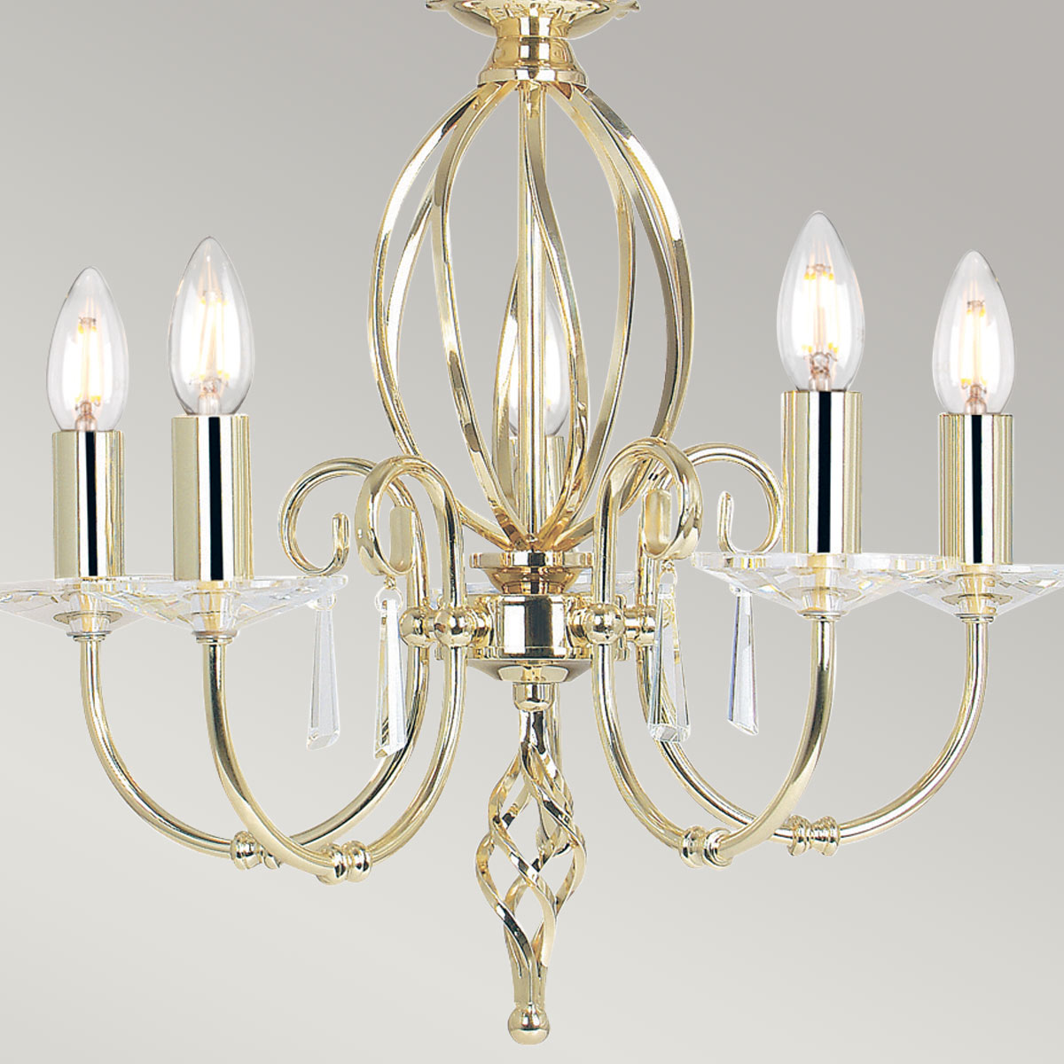 Elstead Lighting Aegean 5 Light Chandelier AG5-POL-BRASS