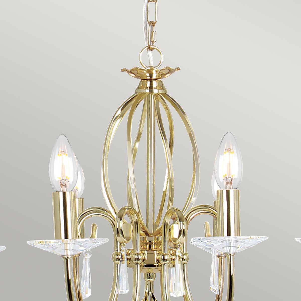 Elstead Lighting Chandelier from the Aegean range. Aegean 8 Light Chandelier Product Code = AG8-POL-BRASS