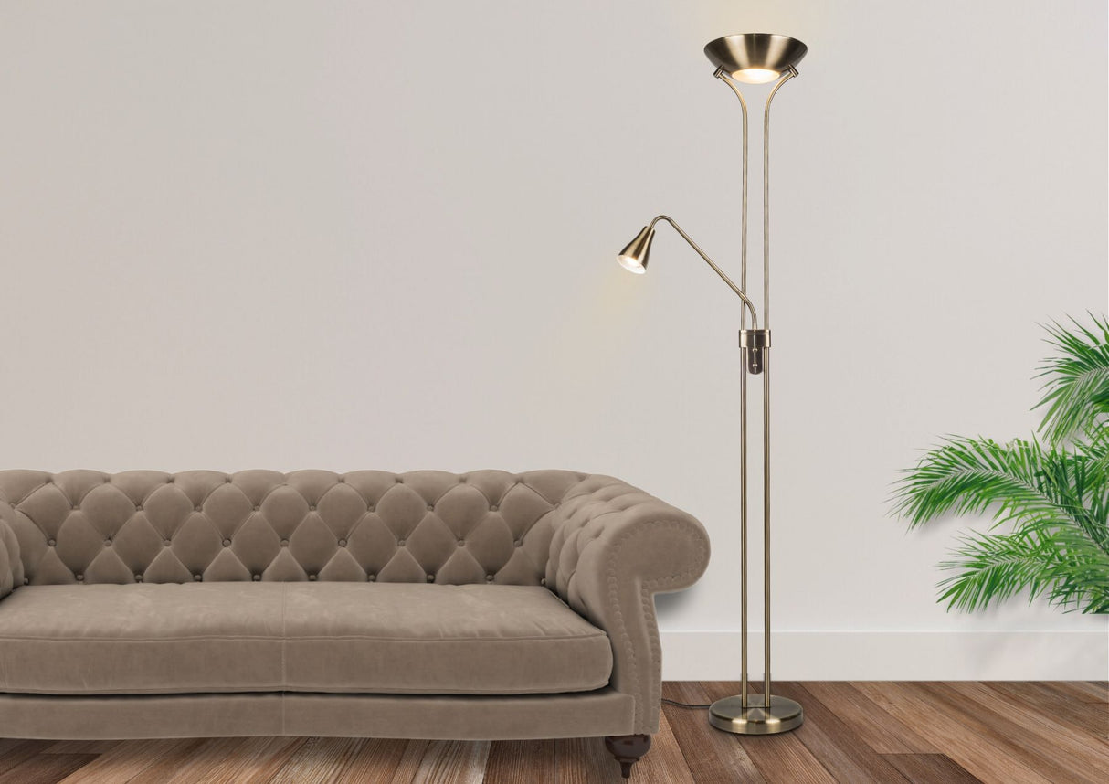 Magnalux Alba Mother and Child Floor Lamp Antique Brass Part Number - ALB02ABFL