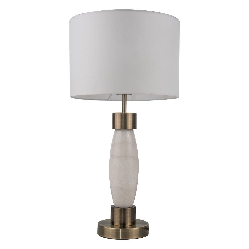 Magnalux Amelia Marble Antique Brass Table Lamp Part Number - AME01ABTL