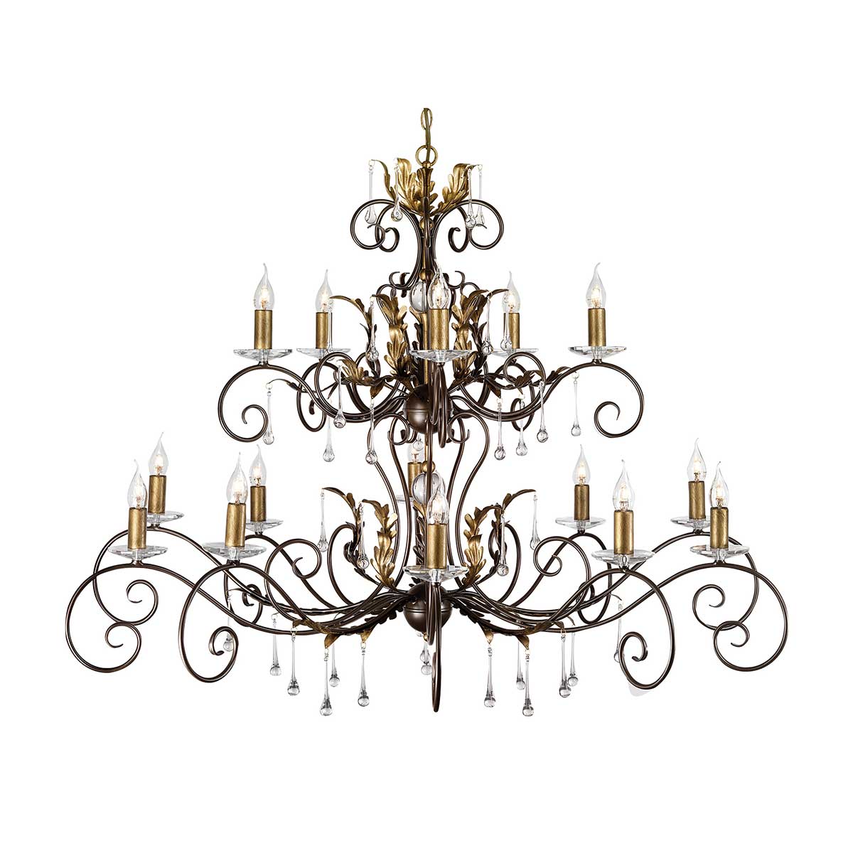 Elstead Lighting Chandelier from the Amarilli range. Amarilli 15 Light Chandelier Product Code = AML15-BRONZE