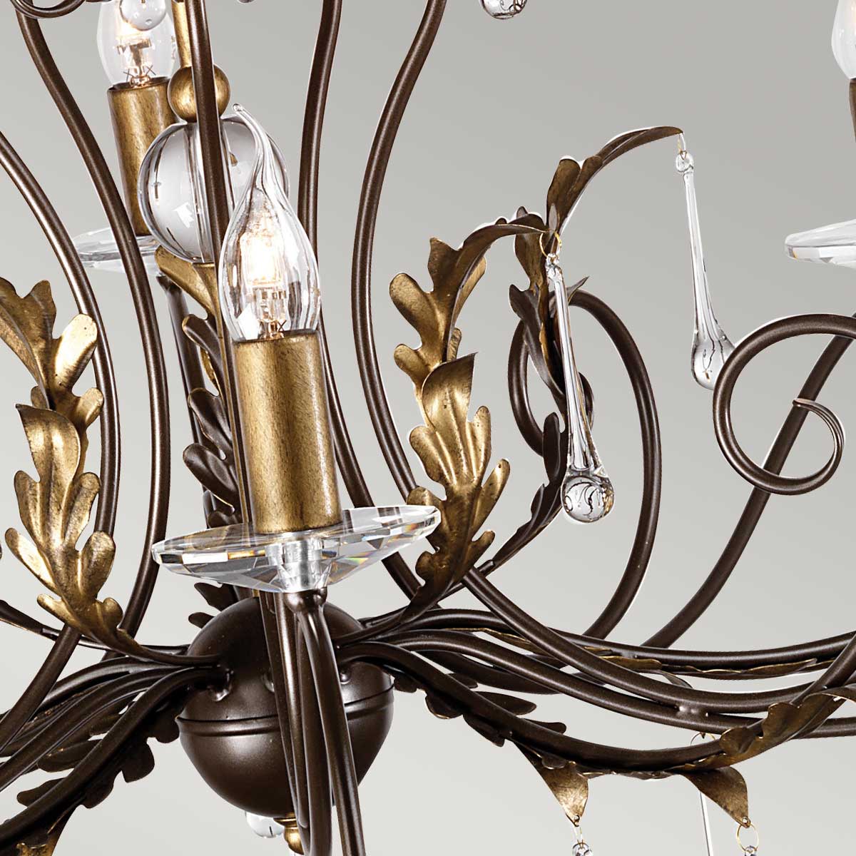 Elstead Lighting Chandelier from the Amarilli range. Amarilli 15 Light Chandelier Product Code = AML15-BRONZE