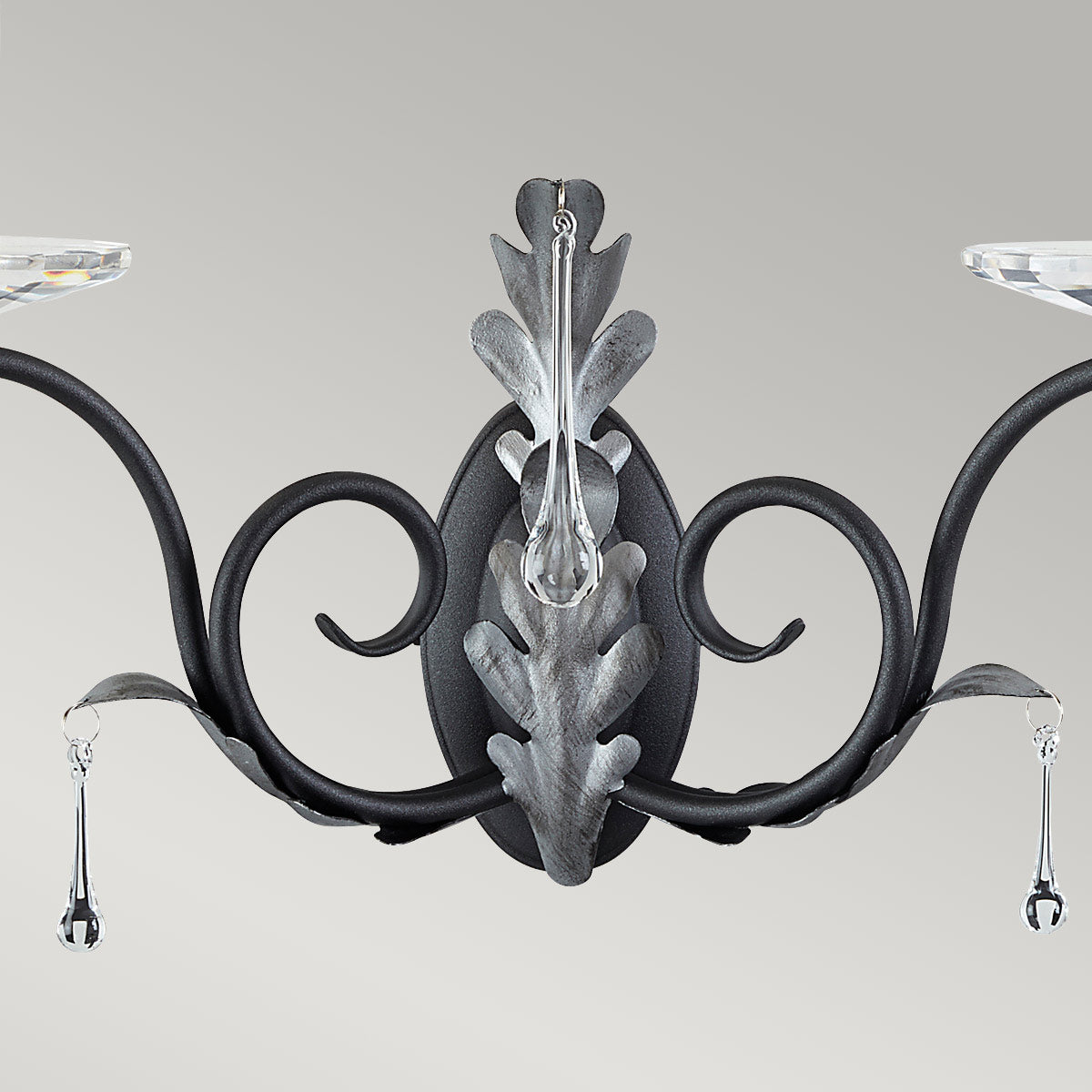 Elstead Lighting Wall Light from the Amarilli range. Amarilli 2 Light Wall Light Product Code = AML2-BLK-SILVER