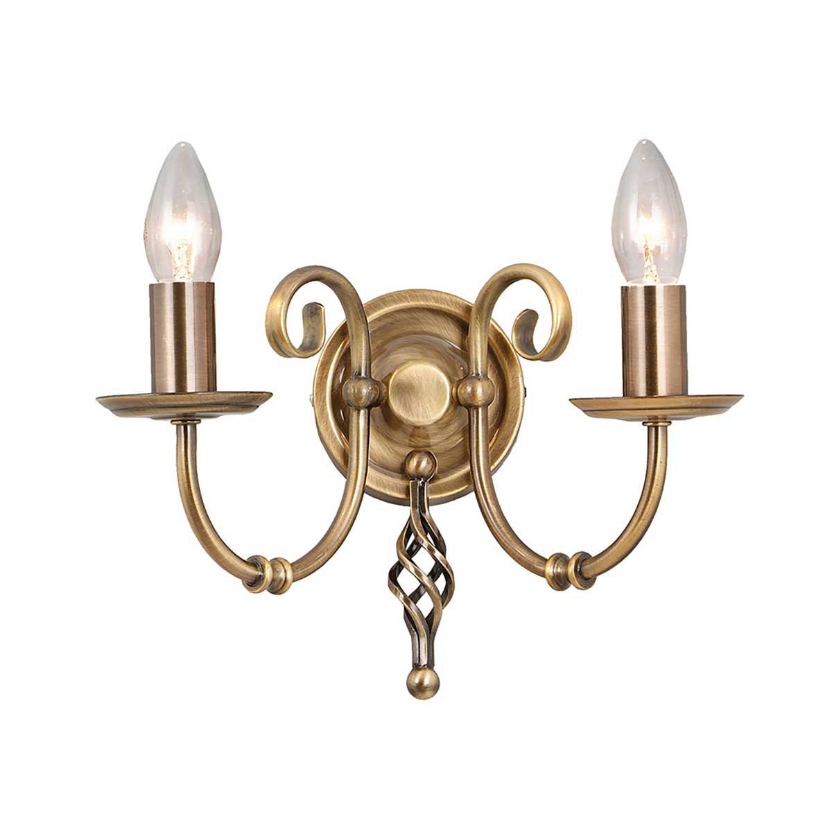 Elstead Lighting Wall Light from the Artisan range. Artisan 2 Light Wall Light Product Code = ART2-AGD-BRASS