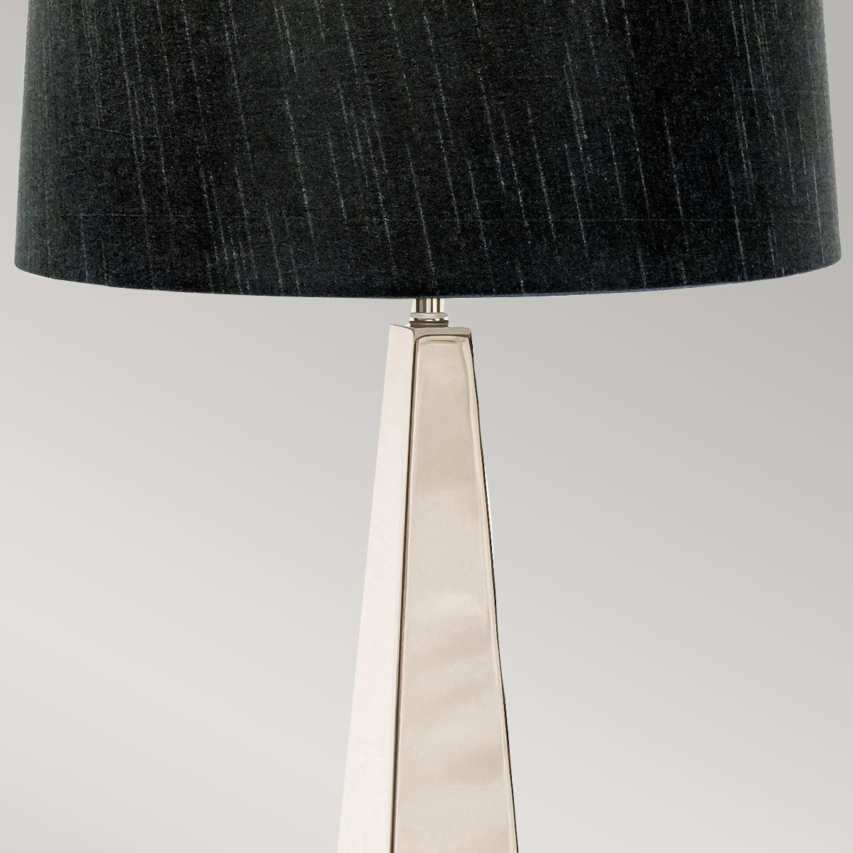 Elstead Lighting Table Lamp from the Ascent range. Ascent 1 Light Table Lamp - Polished Nickle Product Code = ASCENT-TL-PN-BK