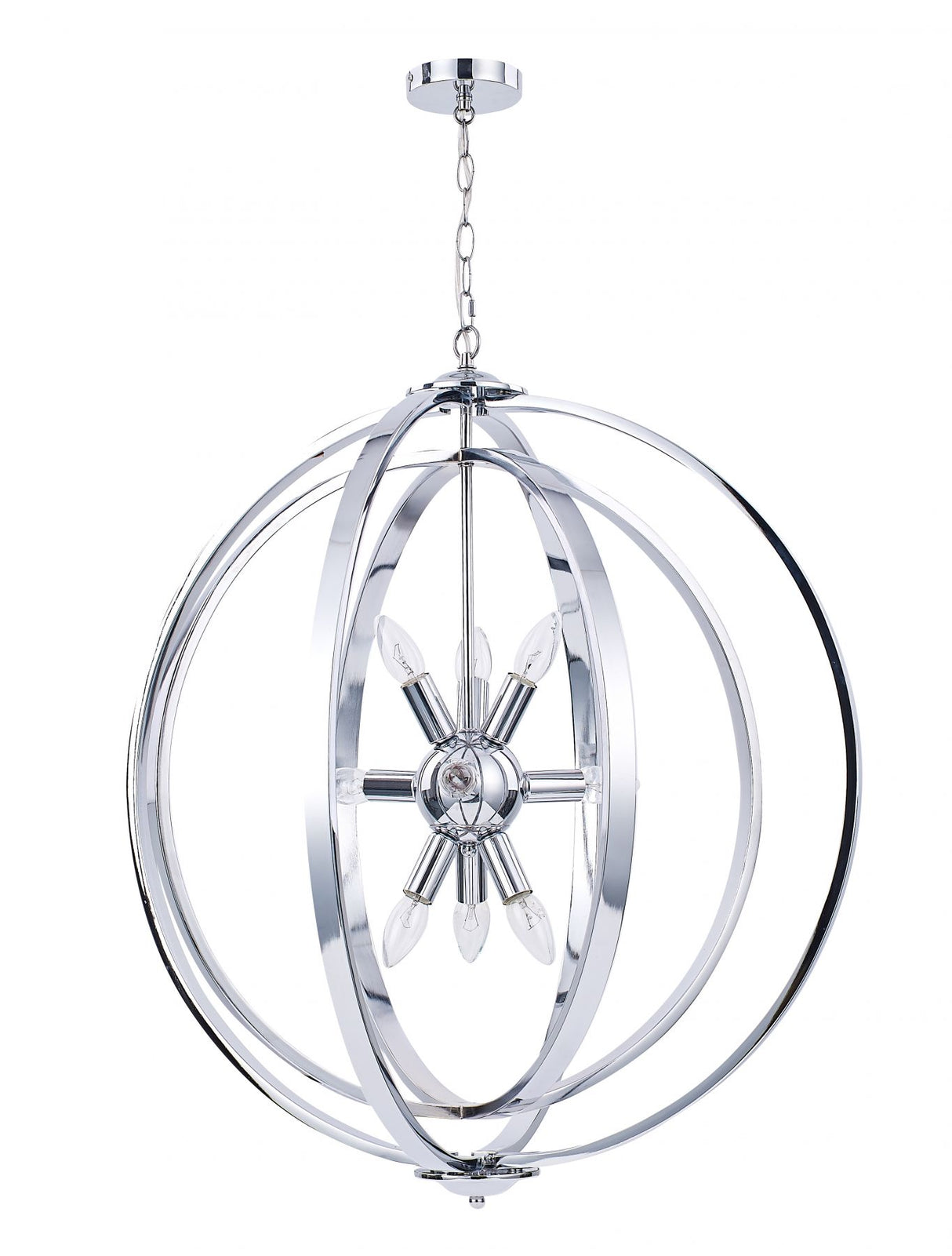 Magnalux Atlas 9 Light Pendant Polished Chrome Part Number - ATL09CH