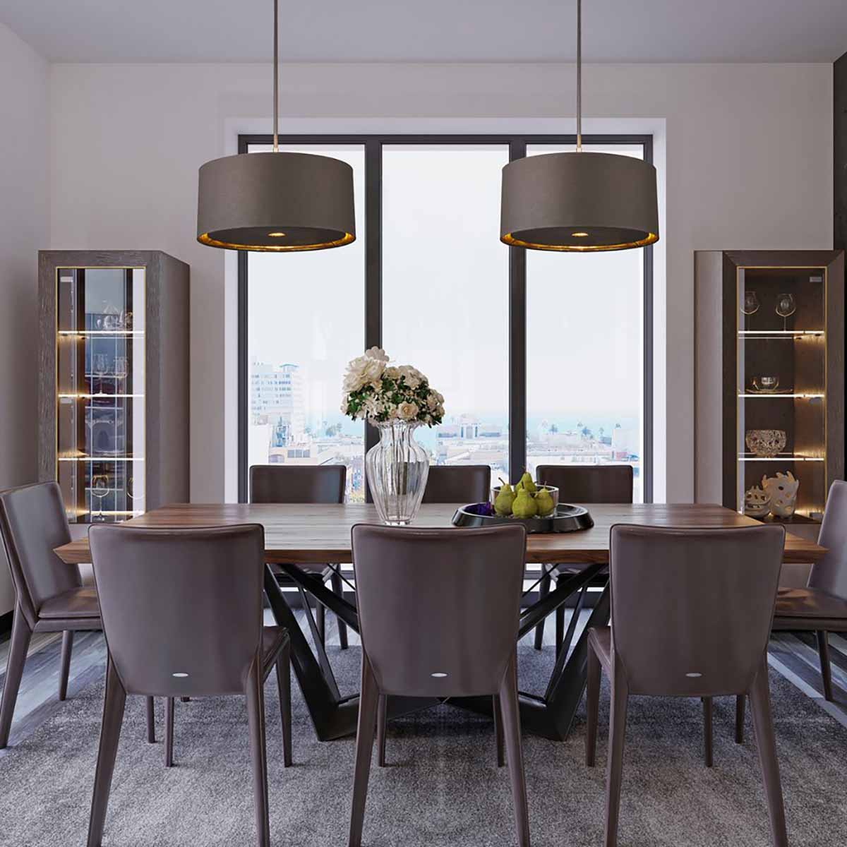 Elstead Lighting Pendant from the Balance range. Balance 1 Light Pendant Product Code = BALANCE-P-BRPB