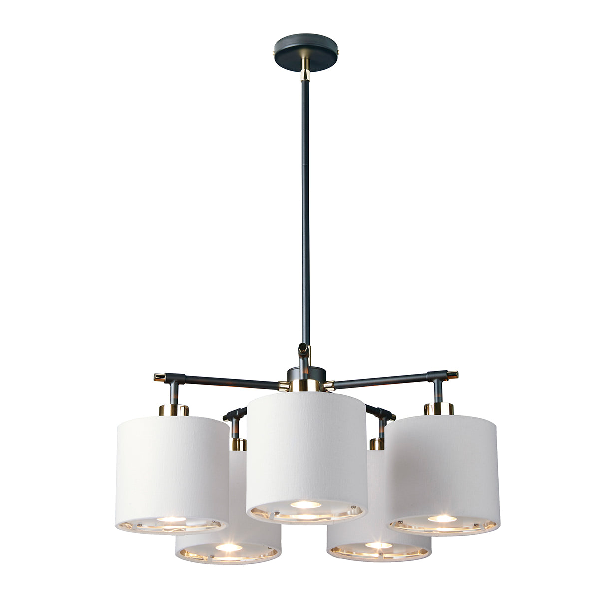 Elstead Lighting Chandelier from the Balance range. Balance 5 Light Chandelier Product Code = BALANCE5-BKPN