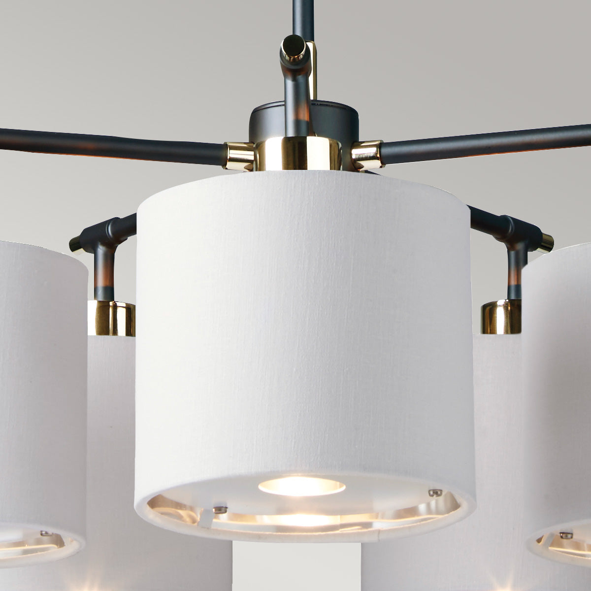 Elstead Lighting Chandelier from the Balance range. Balance 5 Light Chandelier Product Code = BALANCE5-BKPN