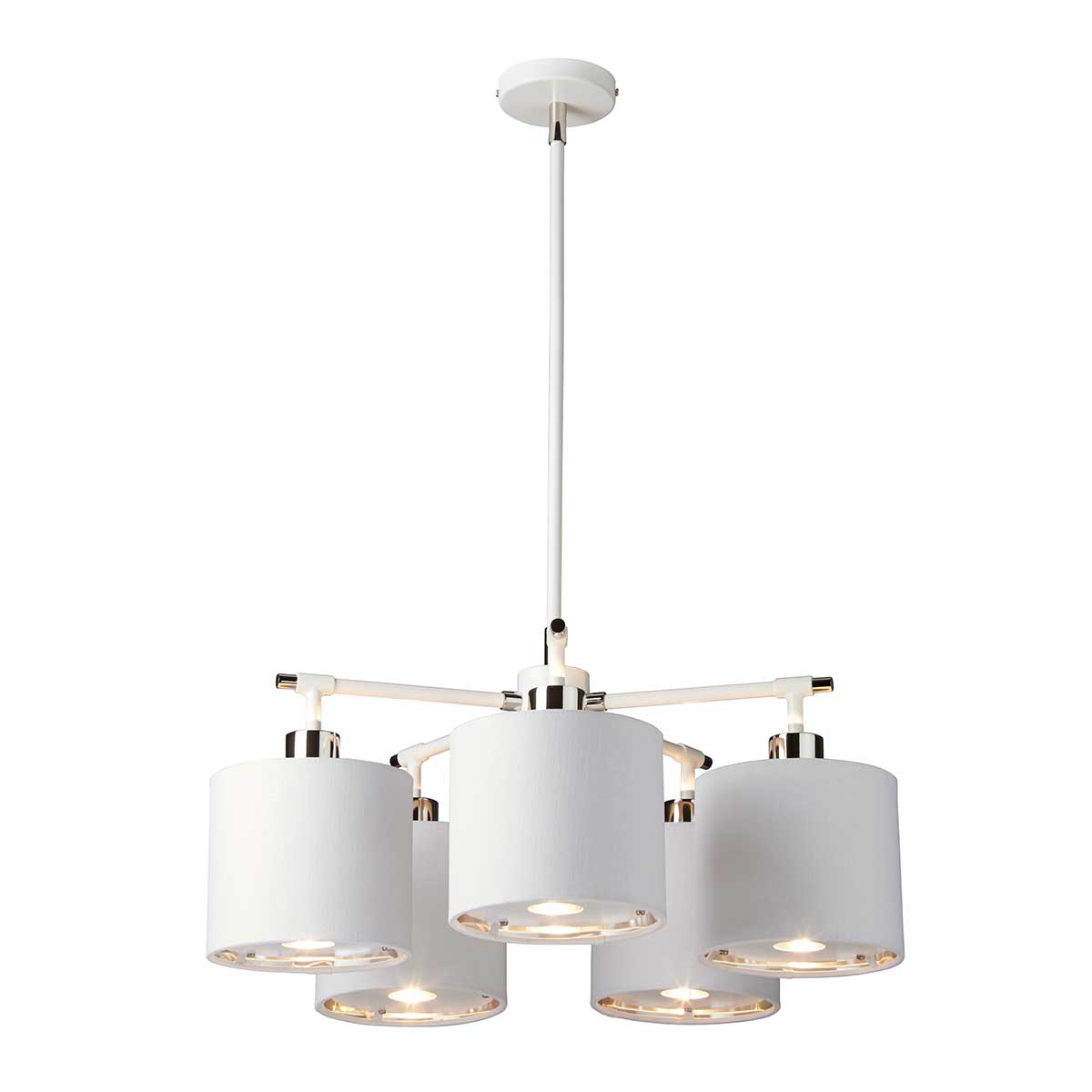 Elstead Lighting Chandelier from the Balance range. Balance 5 Light Chandelier Product Code = BALANCE5-WPN